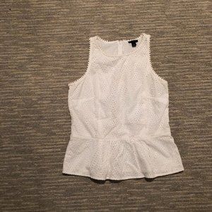Ann Taylor White Lace Top